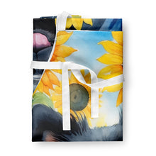 Load image into Gallery viewer, Pomeranian in Sunflowers Apron – Artist-Designed Kitchen, BBQ &amp; Craft Apron