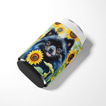 Load image into Gallery viewer, Pomeranian in Sunflowers Can or Bottle Hugger