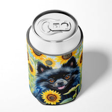 Load image into Gallery viewer, Pomeranian in Sunflowers Can or Bottle Hugger