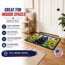 Load image into Gallery viewer, Pomeranian in Sunflowers Doormat Front Door Mat Indoor Outdoor Rugs for Entryway, Non Slip Washable Low Pile, 18H X 27W