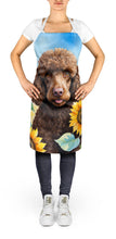 Load image into Gallery viewer, Chocolate Poodle in Sunflowers Apron – Artist-Designed Kitchen, BBQ &amp; Craft Apron