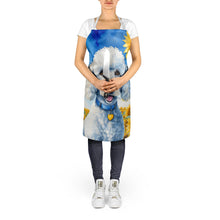 Load image into Gallery viewer, White Poodle in Sunflowers Apron – Artist-Designed Kitchen, BBQ &amp; Craft Apron