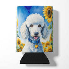 Load image into Gallery viewer, White Poodle in Sunflowers Can or Bottle Hugger