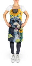 Load image into Gallery viewer, Portuguese Water Dog in Sunflowers Apron – Artist-Designed Kitchen, BBQ &amp; Craft Apron
