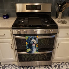 Load image into Gallery viewer, Portuguese Water Dog in Sunflowers Kitchen Towel