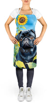 Load image into Gallery viewer, Pug in Sunflowers Apron – Artist-Designed Kitchen, BBQ &amp; Craft Apron