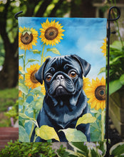 Load image into Gallery viewer, Pug in Sunflowers Garden Flag – Bright Dog-Themed Yard Decor