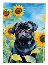 Load image into Gallery viewer, Pug in Sunflowers Garden Flag – Bright Dog-Themed Yard Decor