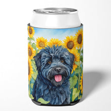 Load image into Gallery viewer, Puli in Sunflowers Can or Bottle Hugger