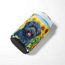 Load image into Gallery viewer, Puli in Sunflowers Can or Bottle Hugger