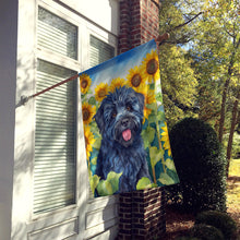 Load image into Gallery viewer, Puli in Sunflowers House Flag