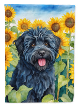 Load image into Gallery viewer, Puli in Sunflowers House Flag