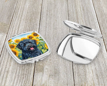 Load image into Gallery viewer, Puli in Sunflowers Compact Mirror – Stylish Purse Mirror with Artistic Covers