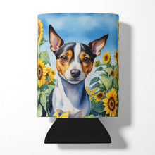 Load image into Gallery viewer, Rat Terrier in Sunflowers Can or Bottle Hugger