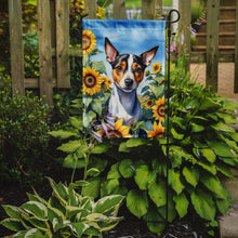 Load image into Gallery viewer, Rat Terrier in Sunflowers Garden Flag – Bright Dog-Themed Yard Decor