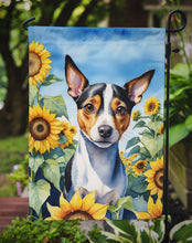 Load image into Gallery viewer, Rat Terrier in Sunflowers Garden Flag – Bright Dog-Themed Yard Decor