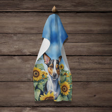 Load image into Gallery viewer, Rat Terrier in Sunflowers Kitchen Towel