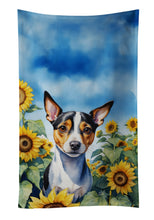 Load image into Gallery viewer, Rat Terrier in Sunflowers Kitchen Towel