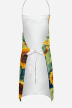 Load image into Gallery viewer, Redbone Coonhound in Sunflowers Apron – Artist-Designed Kitchen, BBQ &amp; Craft Apron