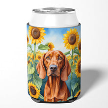 Load image into Gallery viewer, Redbone Coonhound in Sunflowers Can or Bottle Hugger