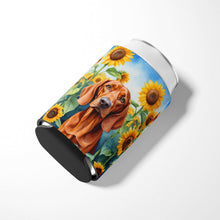 Load image into Gallery viewer, Redbone Coonhound in Sunflowers Can or Bottle Hugger