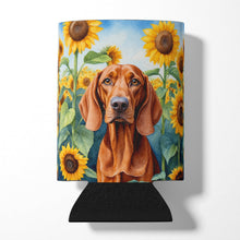 Load image into Gallery viewer, Redbone Coonhound in Sunflowers Can or Bottle Hugger