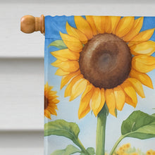 Load image into Gallery viewer, Redbone Coonhound in Sunflowers House Flag