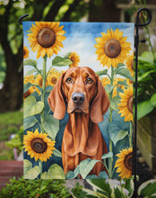 Load image into Gallery viewer, Redbone Coonhound in Sunflowers Garden Flag – Bright Dog-Themed Yard Decor