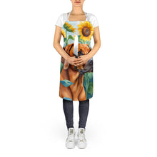 Load image into Gallery viewer, Rhodesian Ridgeback in Sunflowers Apron – Artist-Designed Kitchen, BBQ &amp; Craft Apron