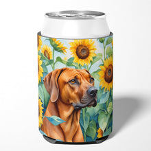 Load image into Gallery viewer, Rhodesian Ridgeback in Sunflowers Can or Bottle Hugger