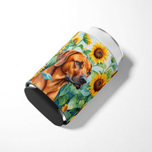 Load image into Gallery viewer, Rhodesian Ridgeback in Sunflowers Can or Bottle Hugger