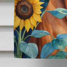 Load image into Gallery viewer, Rhodesian Ridgeback in Sunflowers House Flag