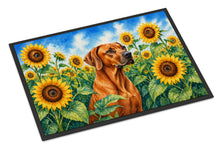 Load image into Gallery viewer, Rhodesian Ridgeback in Sunflowers Doormat Front Door Mat Indoor Outdoor Rugs for Entryway, Non Slip Washable Low Pile, 24H X 36W