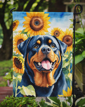 Load image into Gallery viewer, Rottweiler in Sunflowers Garden Flag – Bright Dog-Themed Yard Decor
