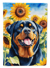 Load image into Gallery viewer, Rottweiler in Sunflowers Garden Flag – Bright Dog-Themed Yard Decor