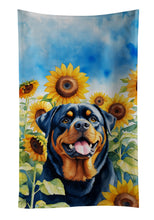 Load image into Gallery viewer, Rottweiler in Sunflowers Kitchen Towel