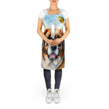 Load image into Gallery viewer, Saint Bernard in Sunflowers Apron – Artist-Designed Kitchen, BBQ &amp; Craft Apron