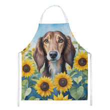 Load image into Gallery viewer, Saluki in Sunflowers Apron – Artist-Designed Kitchen, BBQ &amp; Craft Apron