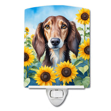 Load image into Gallery viewer, Saluki in Sunflowers Ceramic Night Light