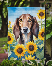 Load image into Gallery viewer, Saluki in Sunflowers Garden Flag – Bright Dog-Themed Yard Decor