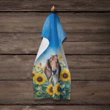 Load image into Gallery viewer, Saluki in Sunflowers Kitchen Towel