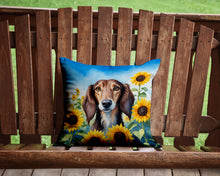 Load image into Gallery viewer, Saluki in Sunflowers Throw Pillow - 14x14 Decorative Pillow – Art for Your Home &amp; Patio