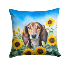 Load image into Gallery viewer, Saluki in Sunflowers Throw Pillow