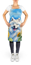 Load image into Gallery viewer, Samoyed in Sunflowers Apron – Artist-Designed Kitchen, BBQ &amp; Craft Apron