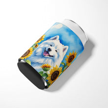 Load image into Gallery viewer, Samoyed in Sunflowers Can or Bottle Hugger