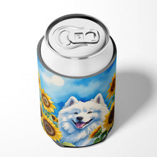Load image into Gallery viewer, Samoyed in Sunflowers Can or Bottle Hugger