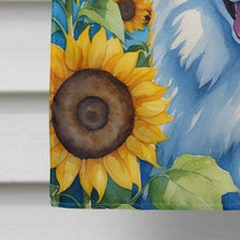 Load image into Gallery viewer, Samoyed in Sunflowers House Flag
