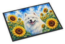 Load image into Gallery viewer, Samoyed in Sunflowers Doormat Front Door Mat Indoor Outdoor Rugs for Entryway, Non Slip Washable Low Pile, 18H X 27W