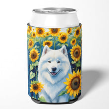 Load image into Gallery viewer, Samoyed in Sunflowers Can or Bottle Hugger