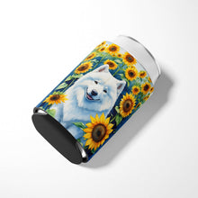 Load image into Gallery viewer, Samoyed in Sunflowers Can or Bottle Hugger